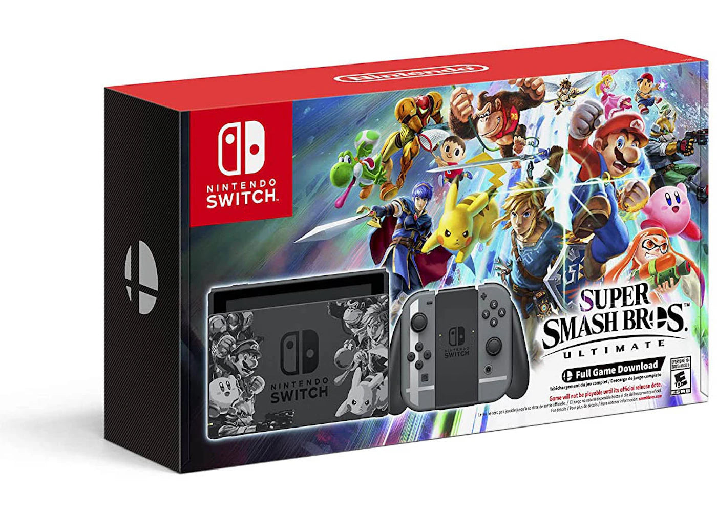 Nintendo Switch Super Smash Bros. Ultimate Edition Console HACSKAELE Grey