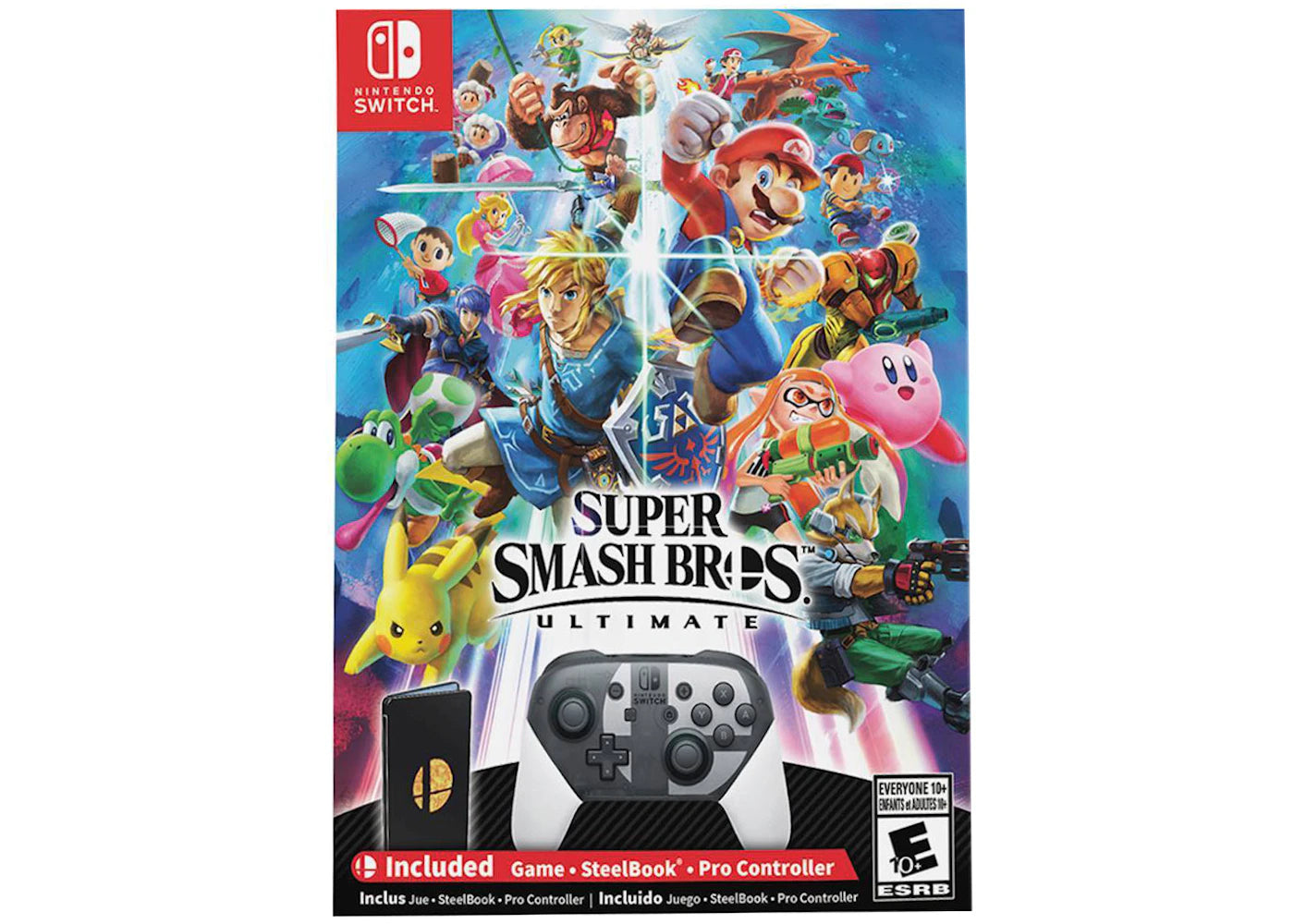 Nintendo Switch Super Smash Ultimate Pro Contoller Bundle 12345