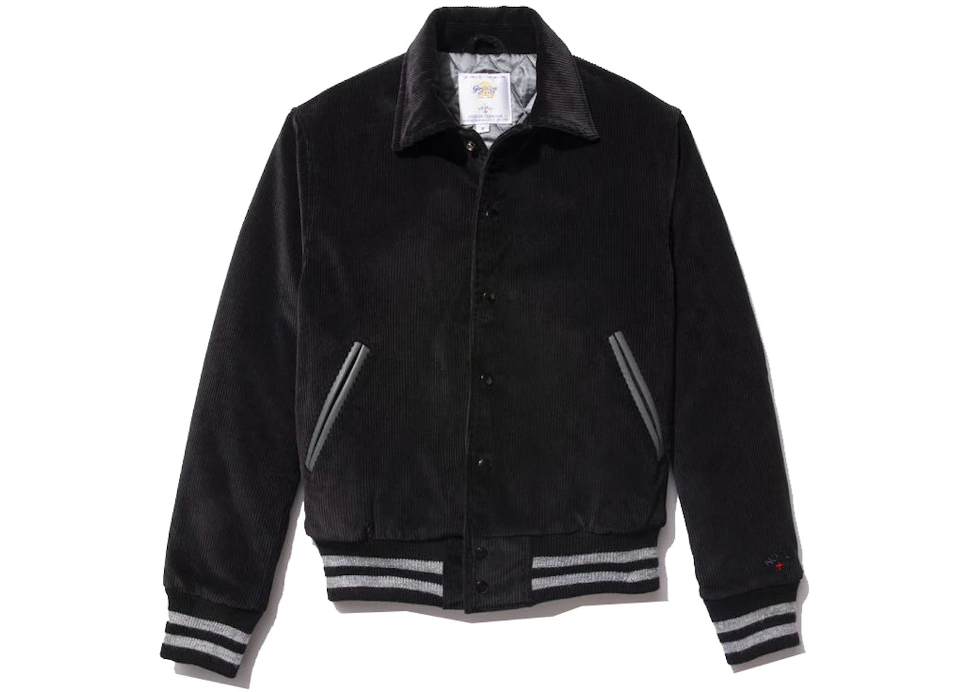 Noah Corduroy Varsity Jacket Black