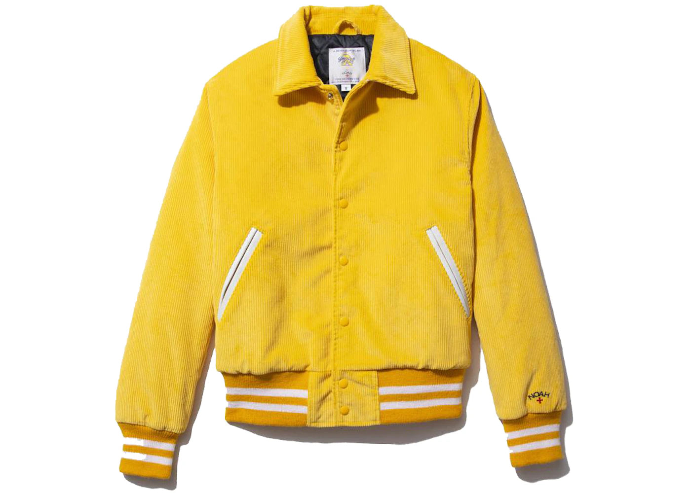 Noah Corduroy Varsity Jacket Lemon