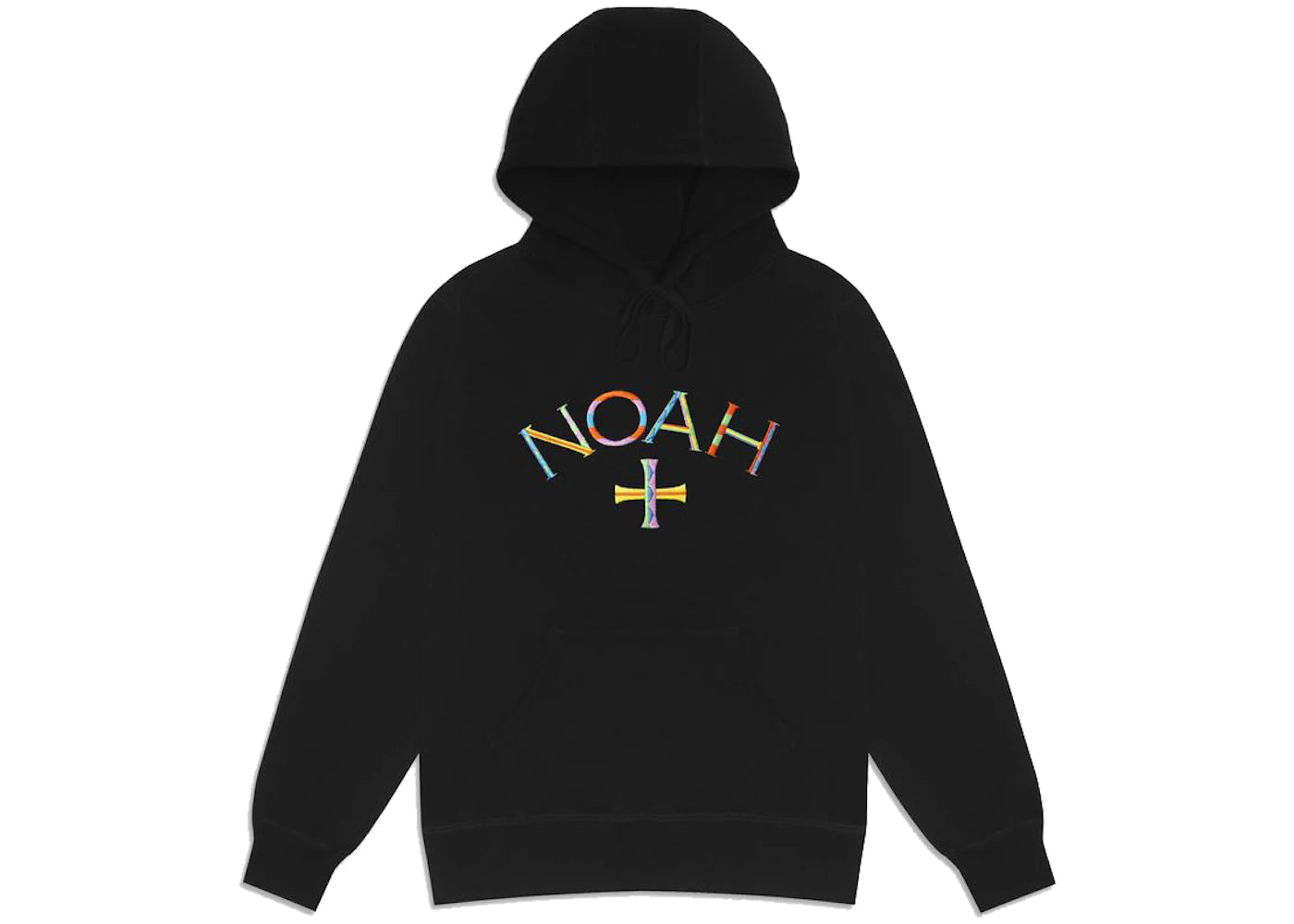 Noah Embroidered Core Logo Summer Hoodie Black