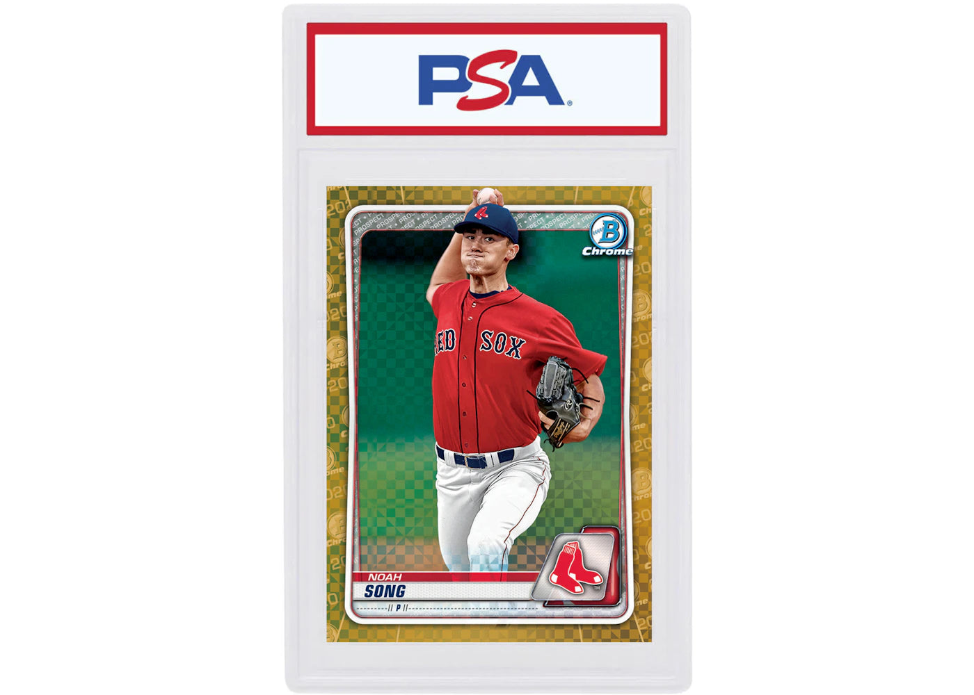 Noah Song 2020 Bowman Chrome X Gold X-Fractor /3 #BCP-161