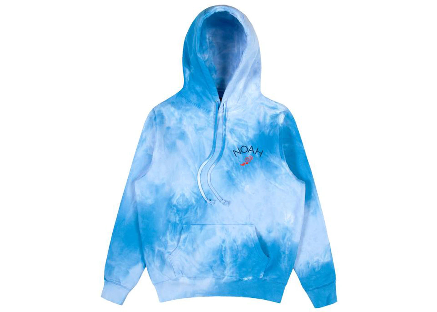 Noah Sun Dyed Winged Foot Hoodie Blue