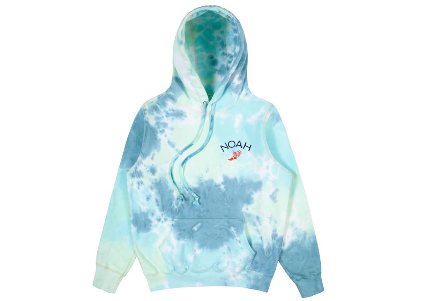 Noah Sun Dyed Winged Foot Hoodie Green