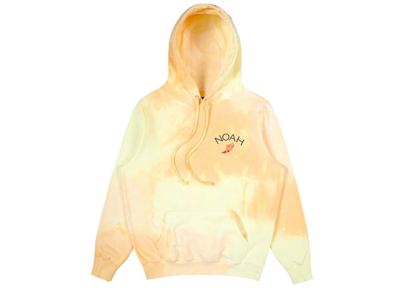 Noah Sun Dyed Winged Foot Hoodie Yellow