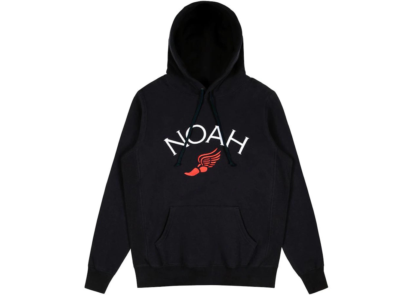 Noah Winged Foot Embroidered Hoodie Black