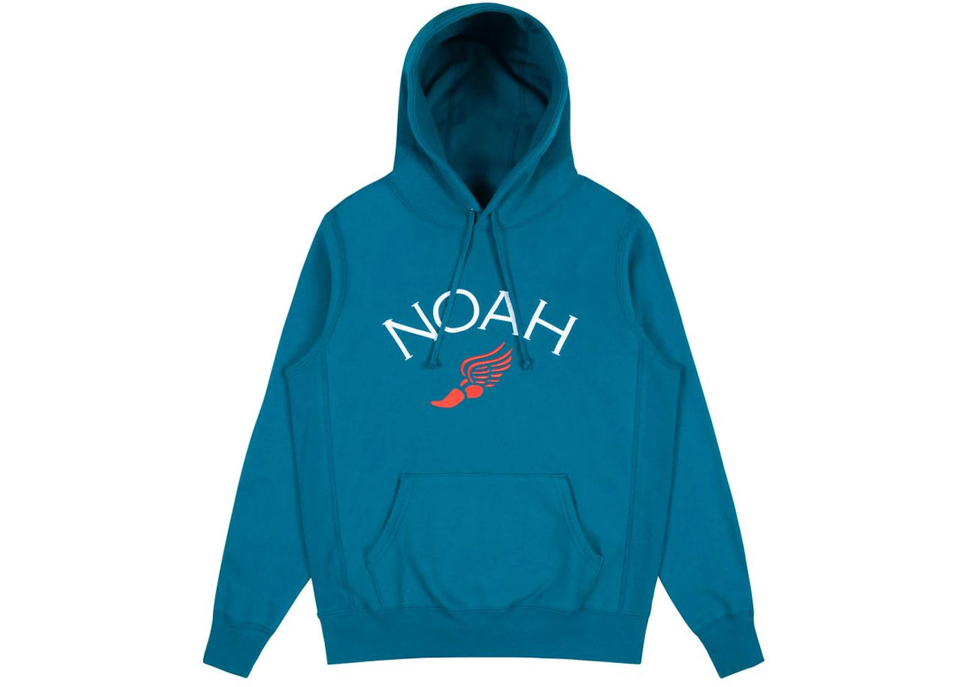 Noah Winged Foot Embroidered Hoodie Deep Lagoon