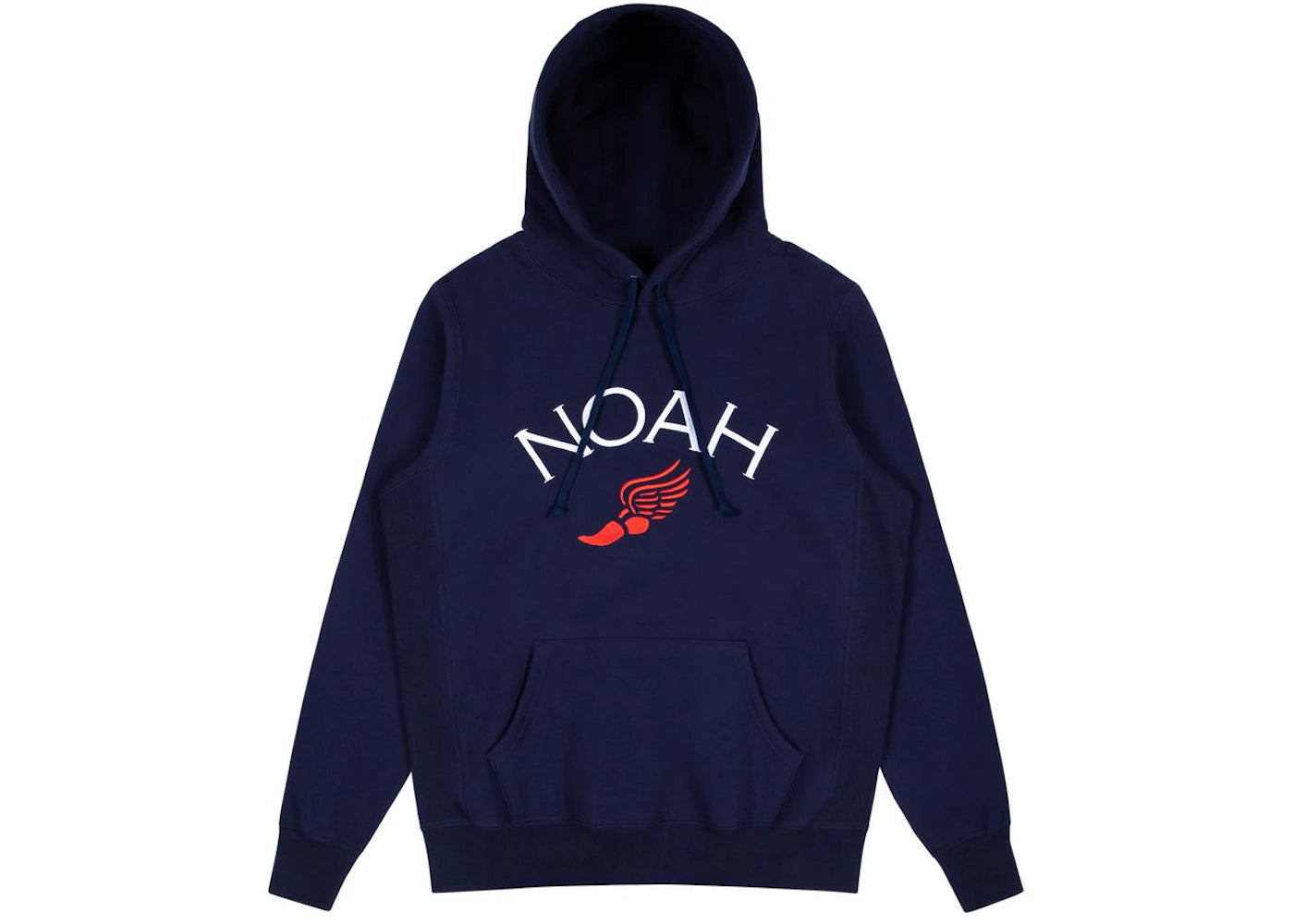 Noah Winged Foot Embroidered Hoodie Evening Blue