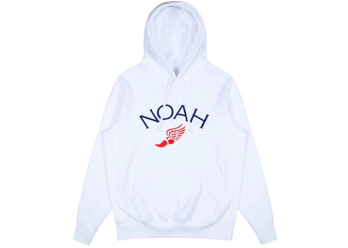 Noah Winged Foot Embroidered Hoodie White