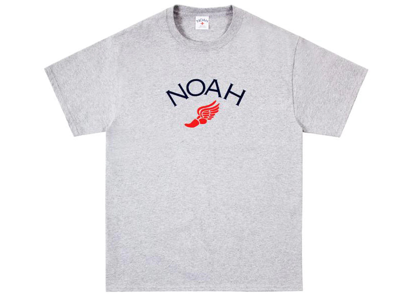 Noah Winged Foot Logo Tee (SS19) Athletic Heather