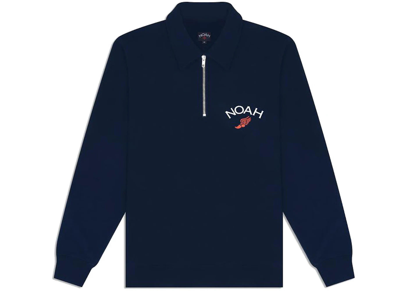 Noah Winged Foot Zip Pull-Over Sweatshirt Navy