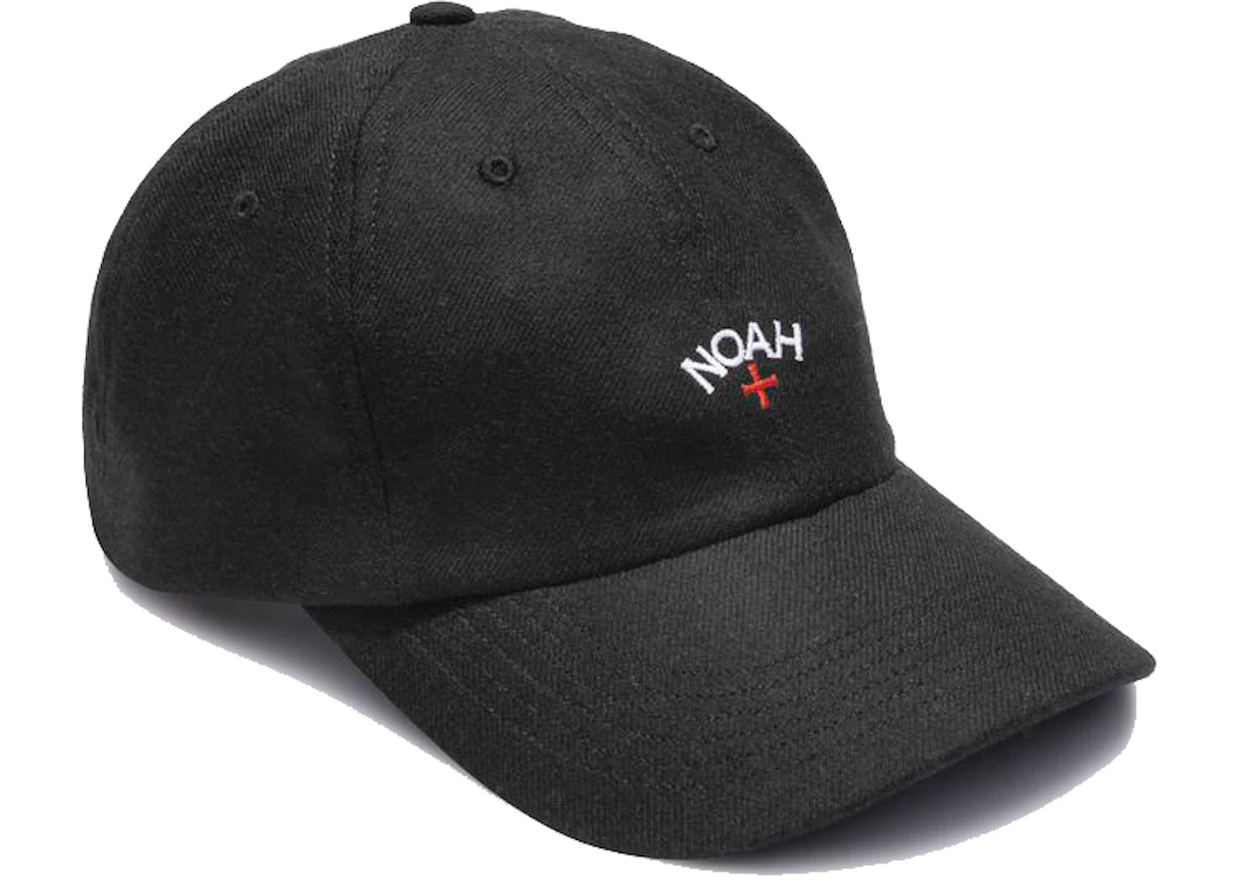 Noah Wool Core Logo 6-Panel Black