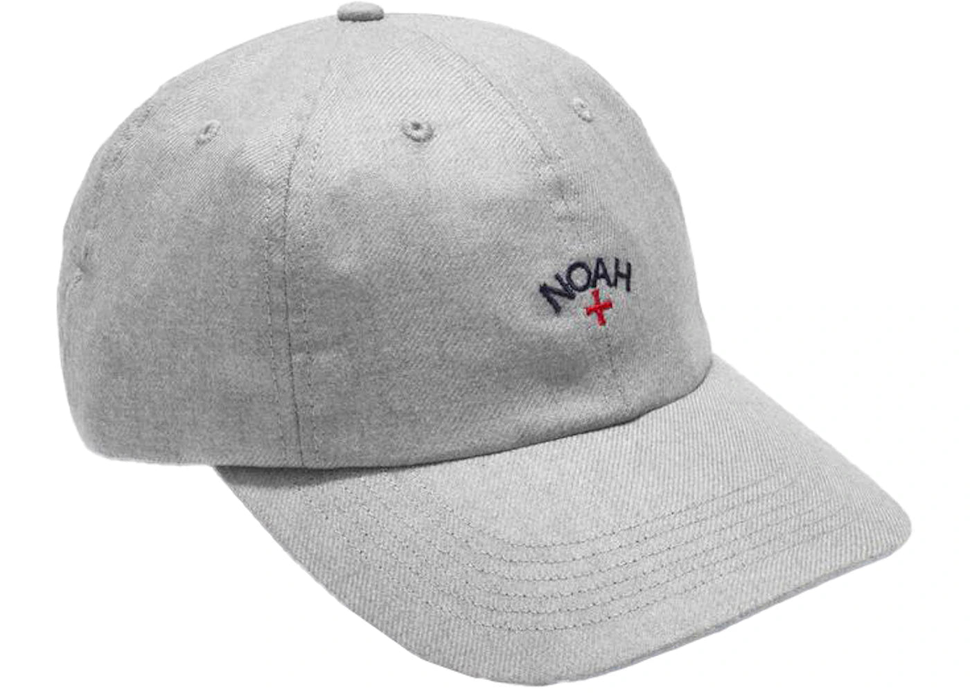 Noah Wool Core Logo 6-Panel Heather Grey