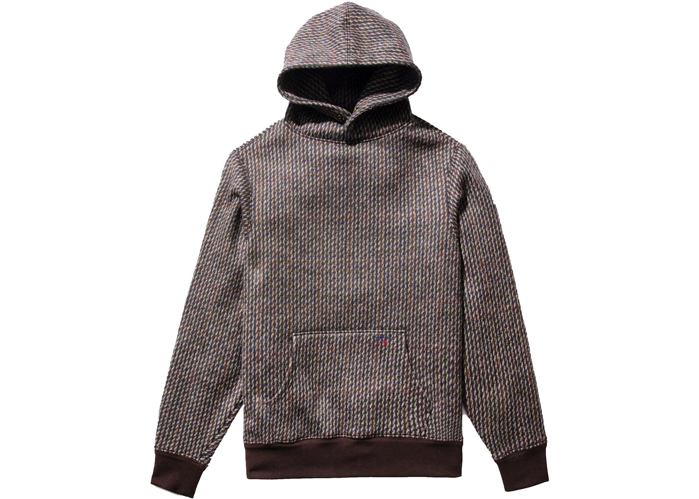 Noah Wool Knit Snaps Hoodie Tartan