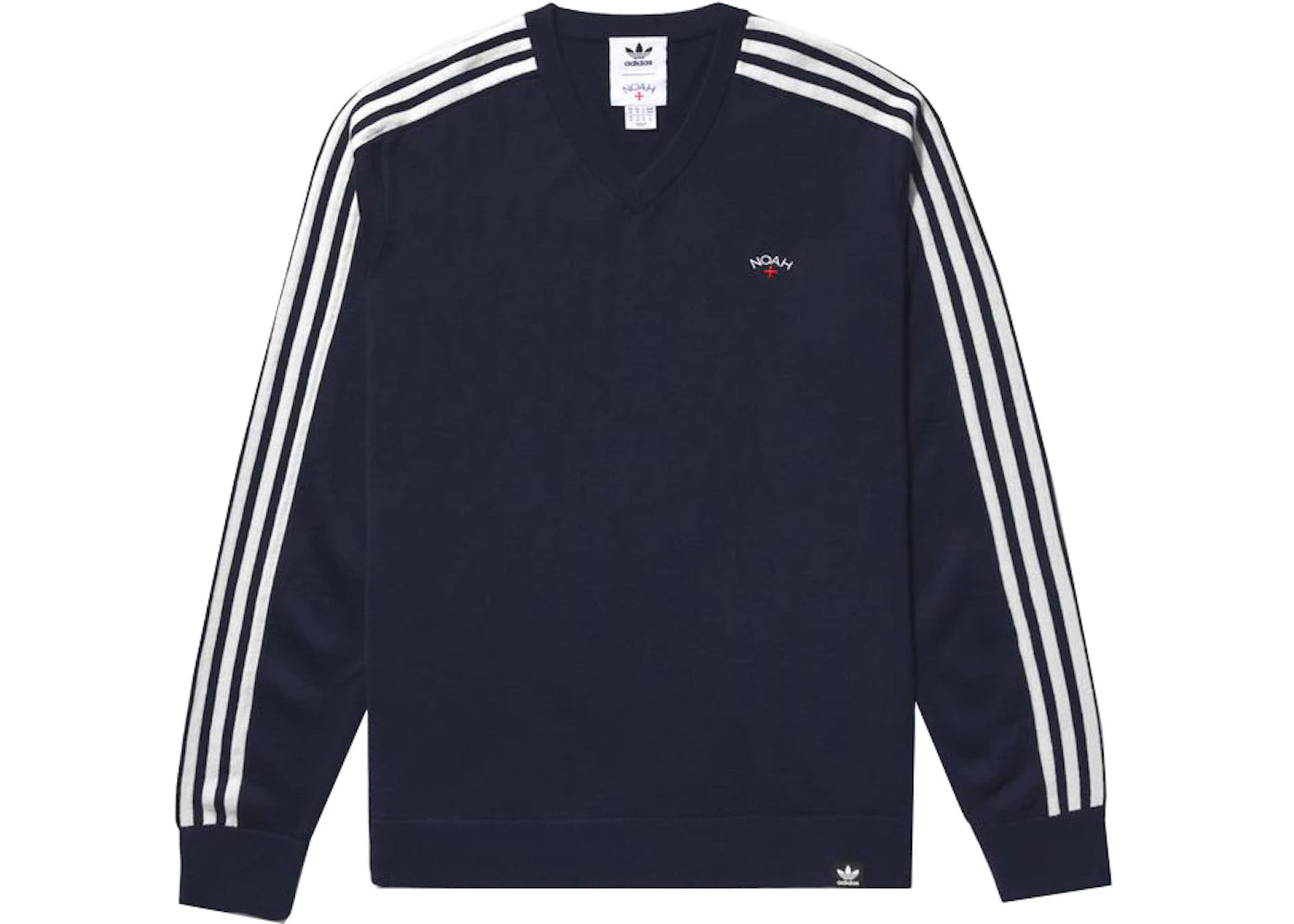 Noah x Adidas V-Neck Sweater Navy