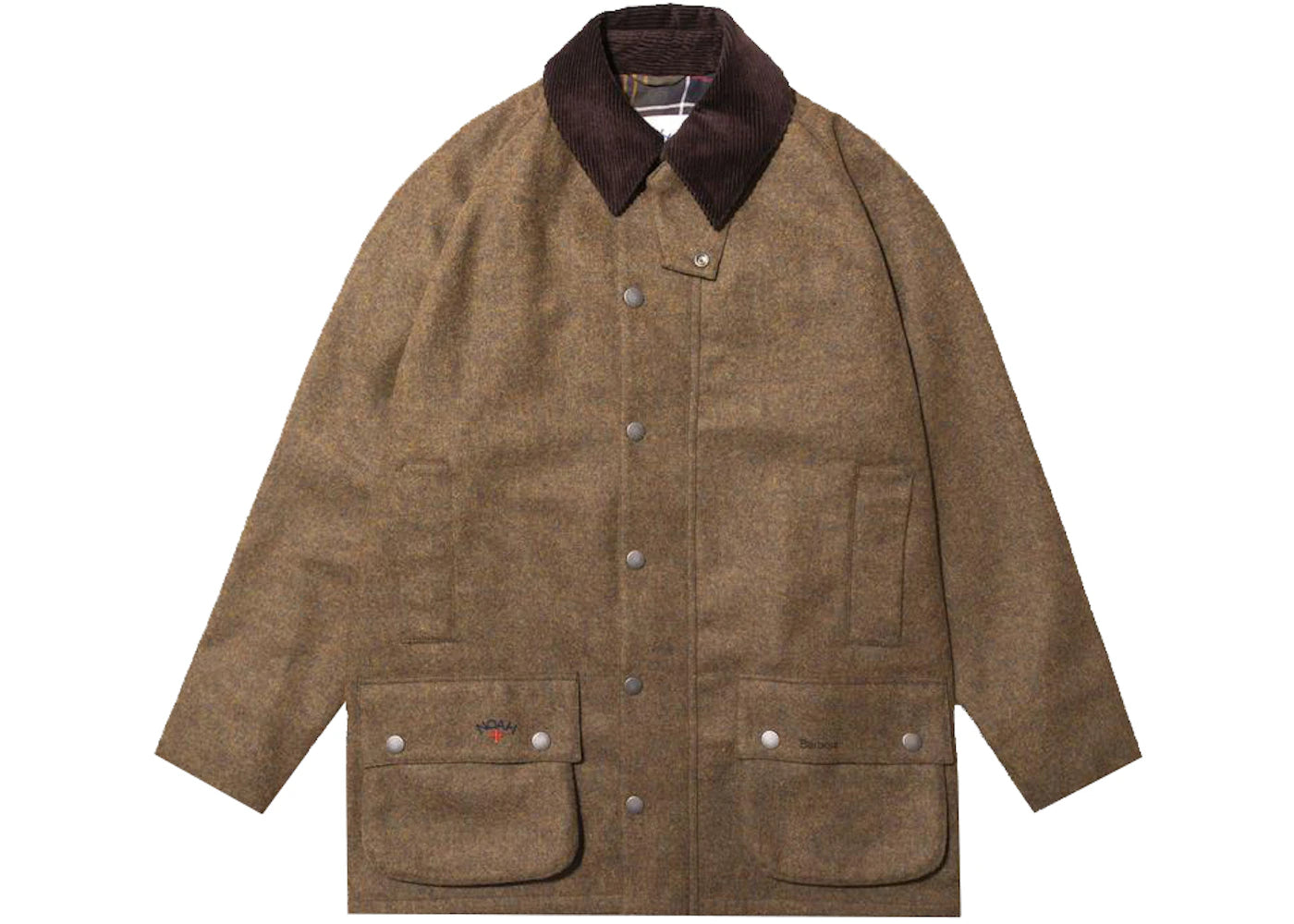 Noah x Barbour Wool Beaufort Jacket Tan