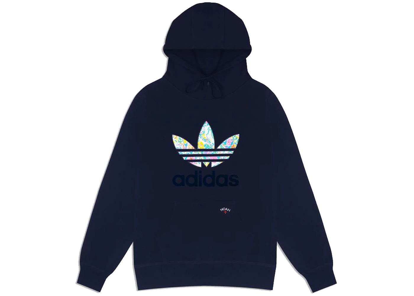 Noah x adidas Floral Paisley Applique Hoodie Navy