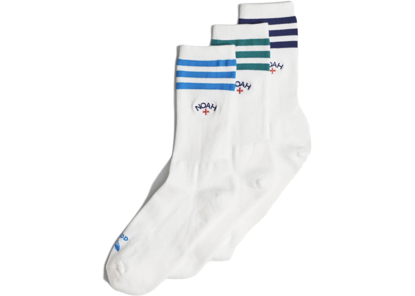 Noah x adidas Originals Crew Socks (3 Pair) White/Multicolor