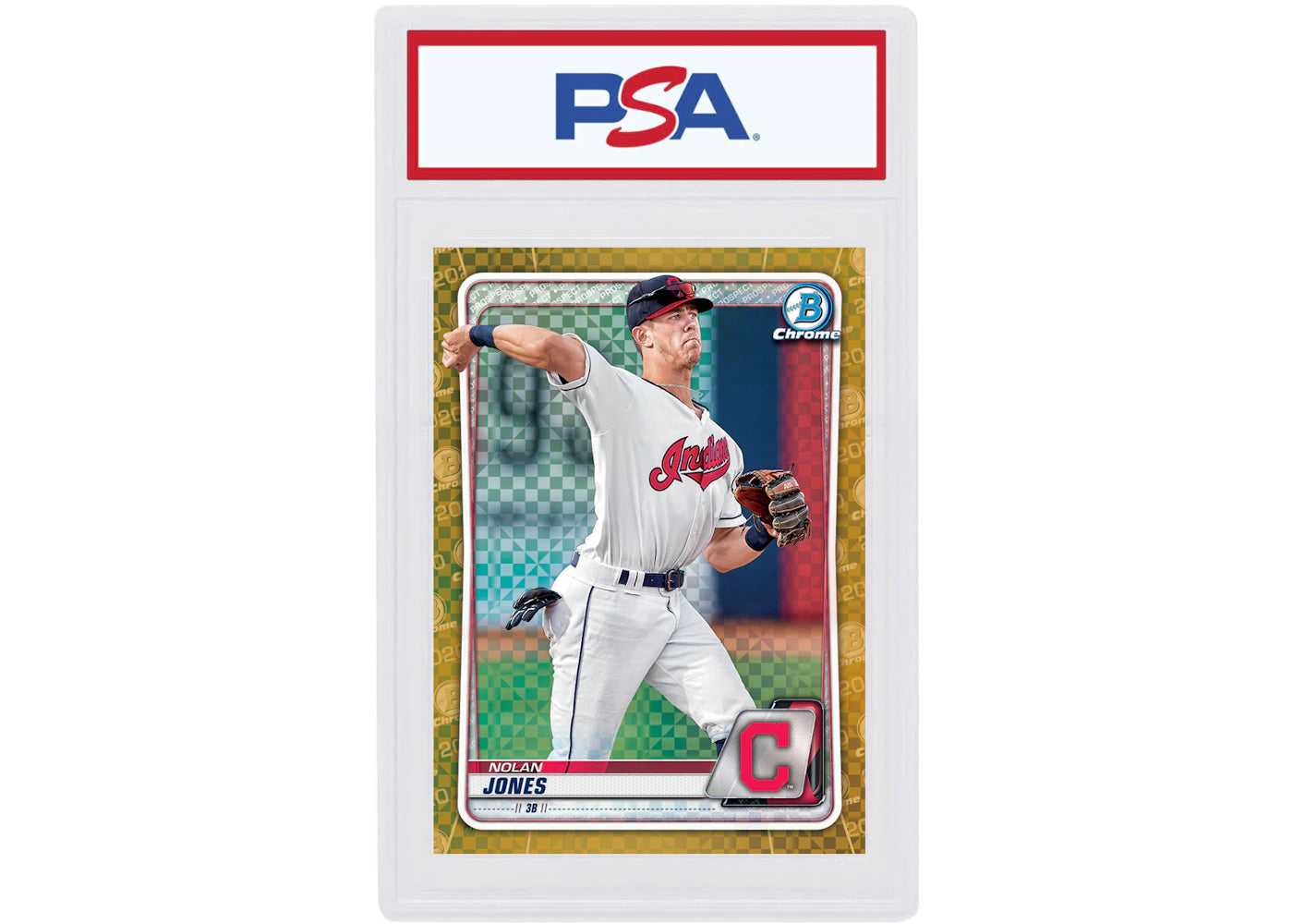Nolan Jones 2020 Bowman Chrome X Gold X-Fractor /3 #BCP-157