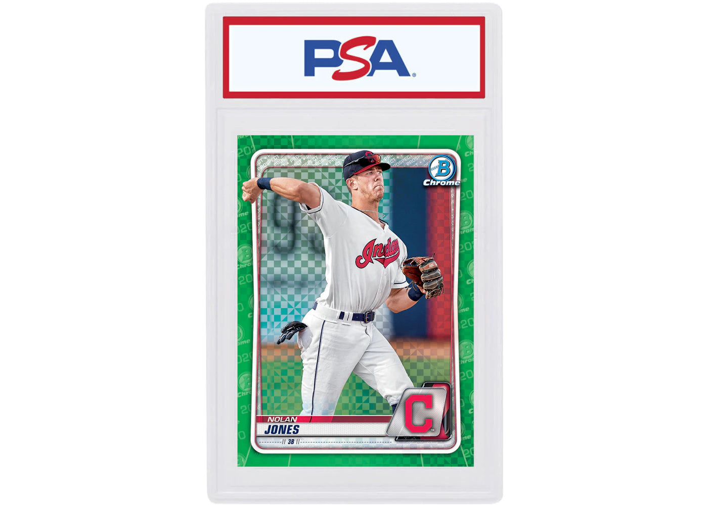 Nolan Jones 2020 Bowman Chrome X Green X-Fractor /31 #BCP-157 (PSA or BGS Graded)