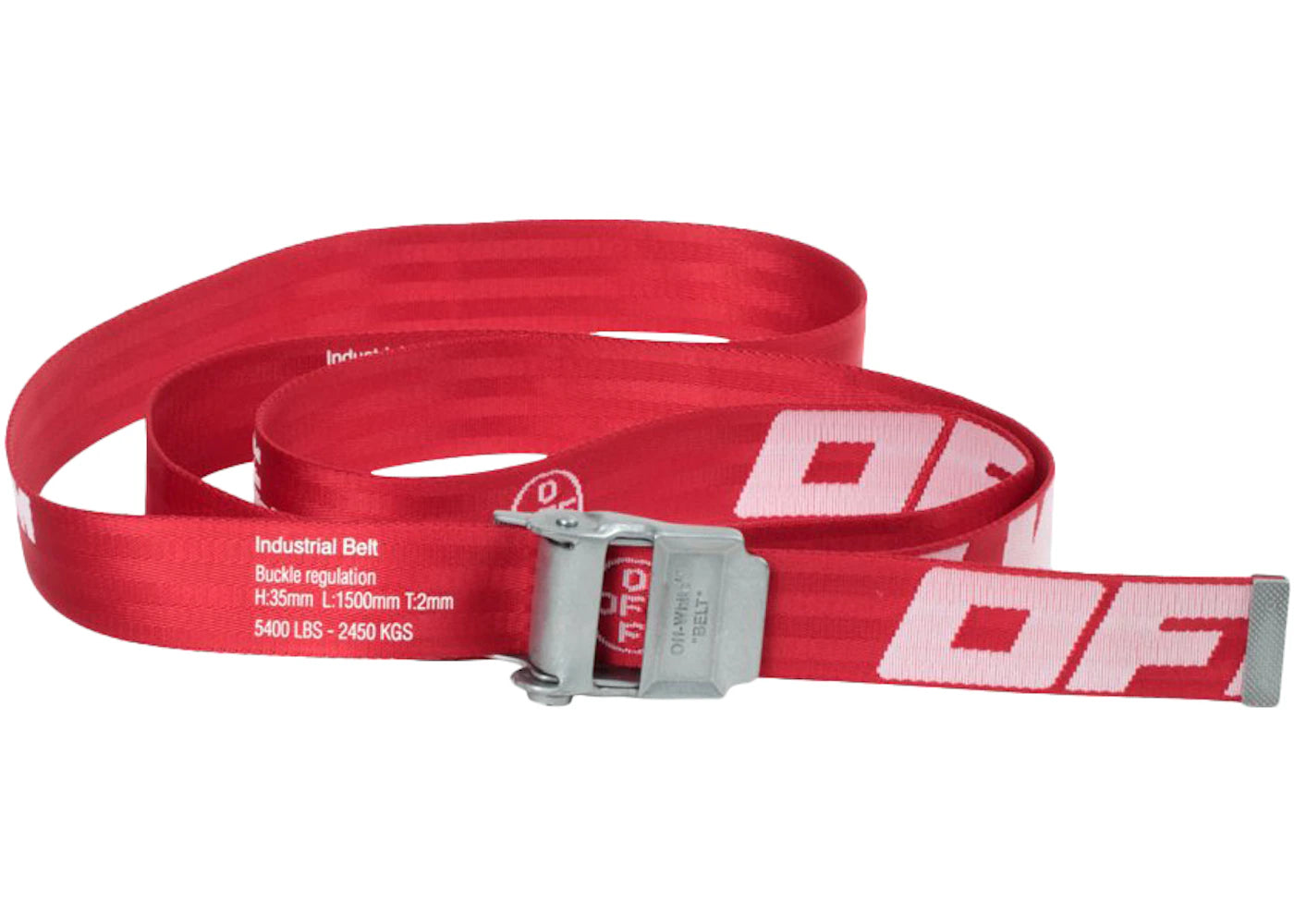 OFF-WHITE 2.0 Industrial Belt Red/White