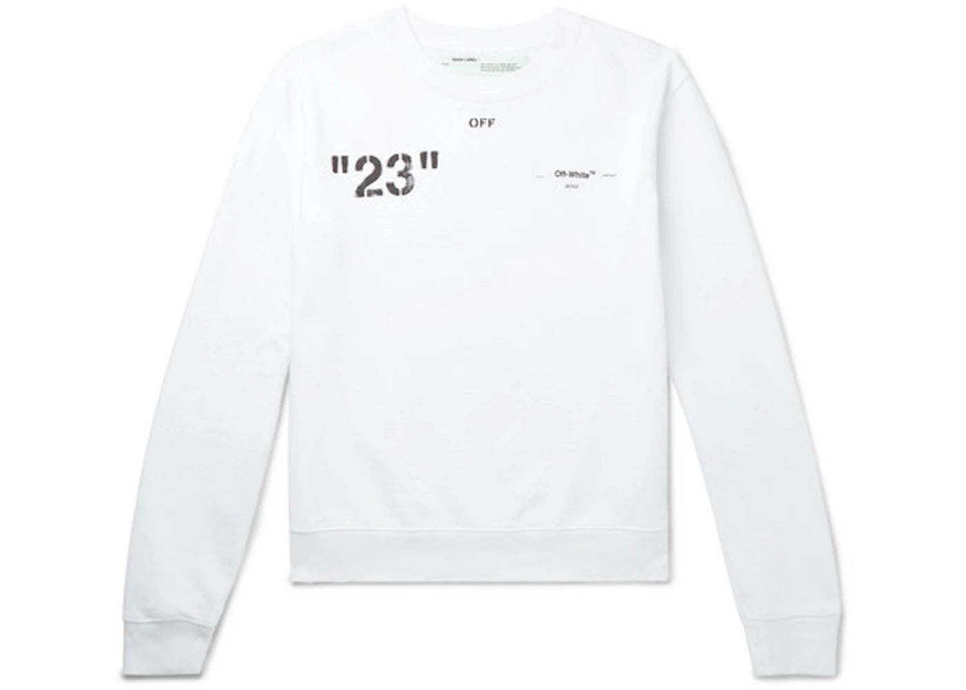 OFF-WHITE 23' Logo Print Sweatshirt White/Black