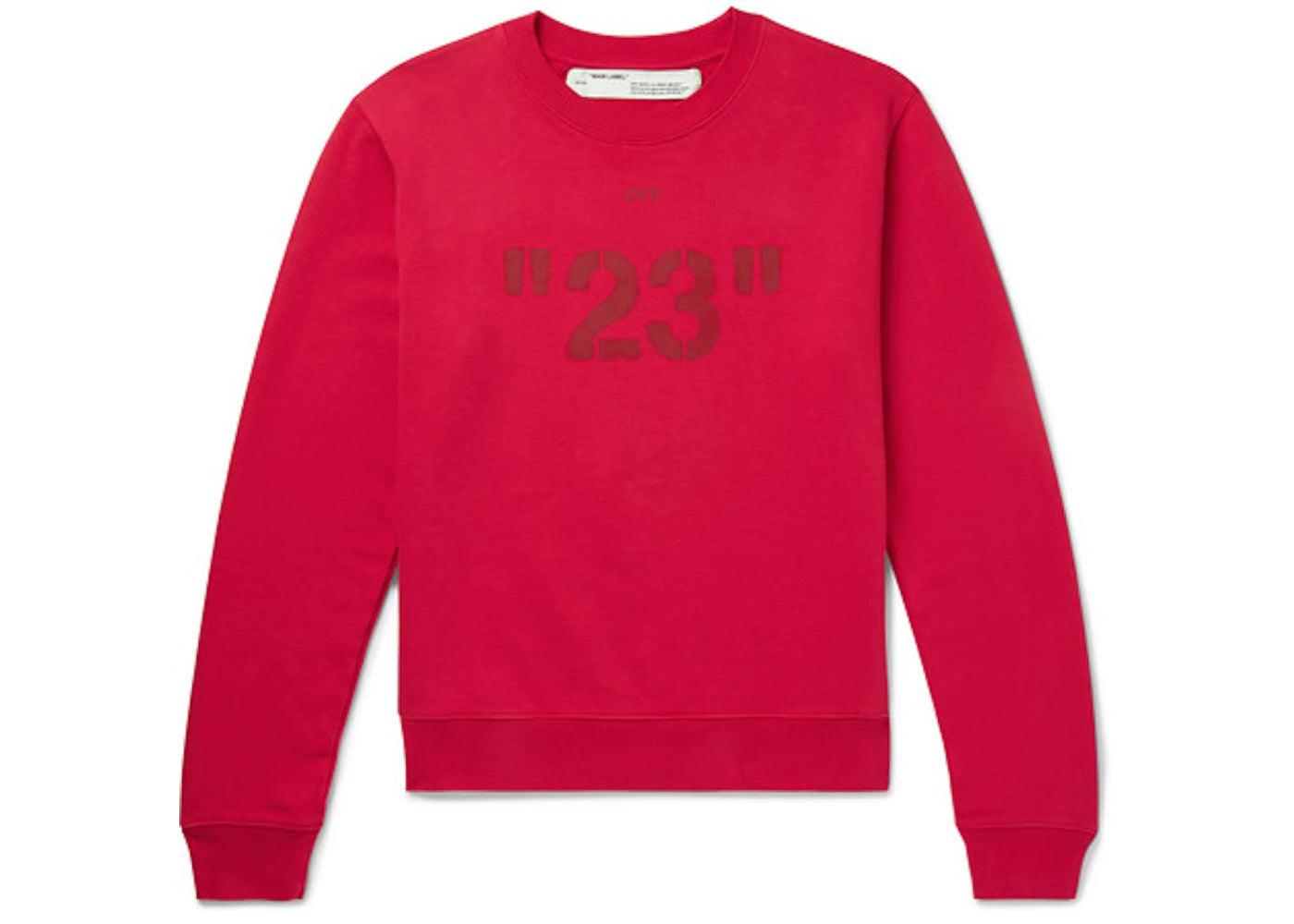 OFF-WHITE 23' Print Sweatshirt Tonal Red