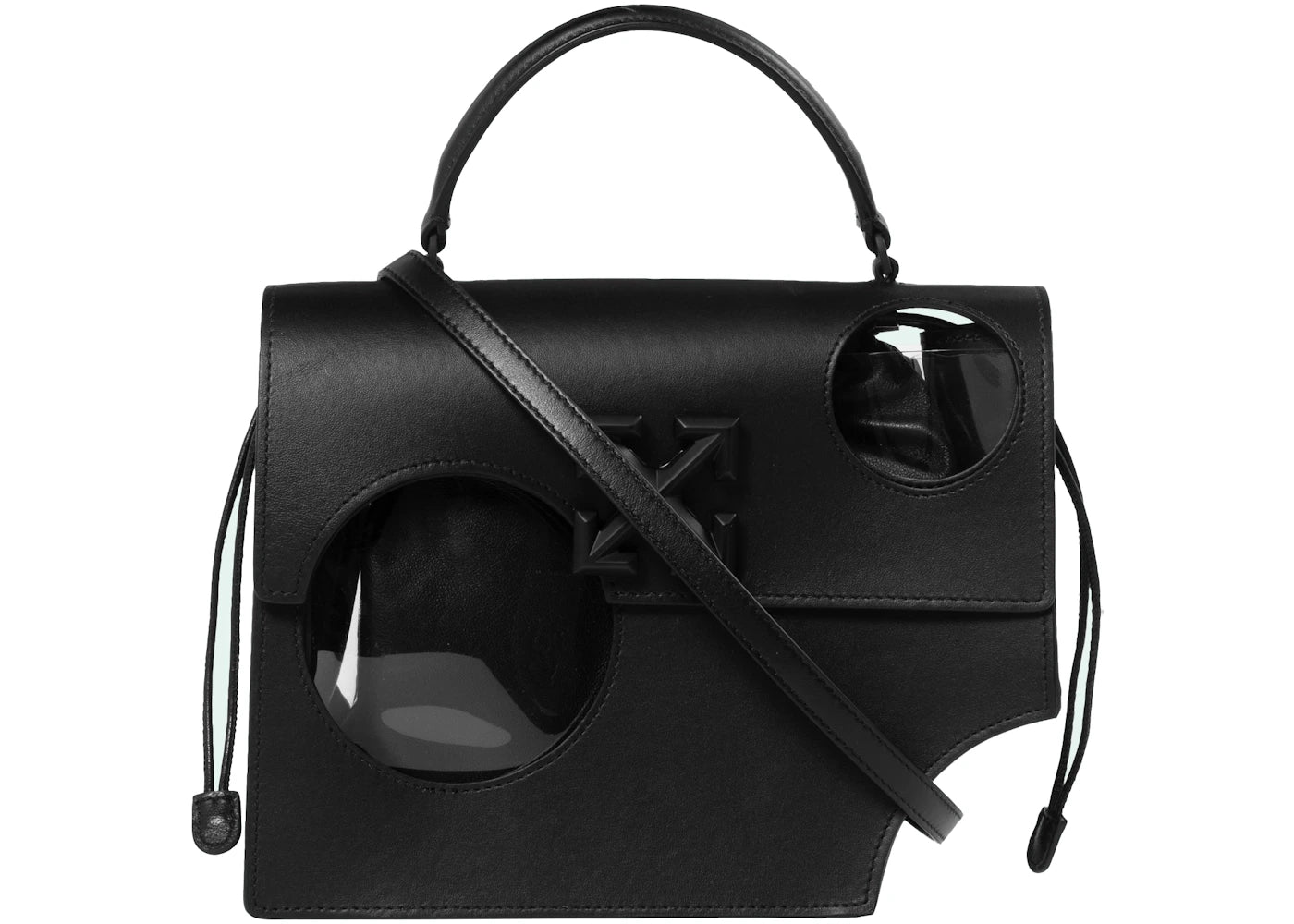 OFF-WHITE 2.8 Jitney Hole-Detail Crossbody Bag Black