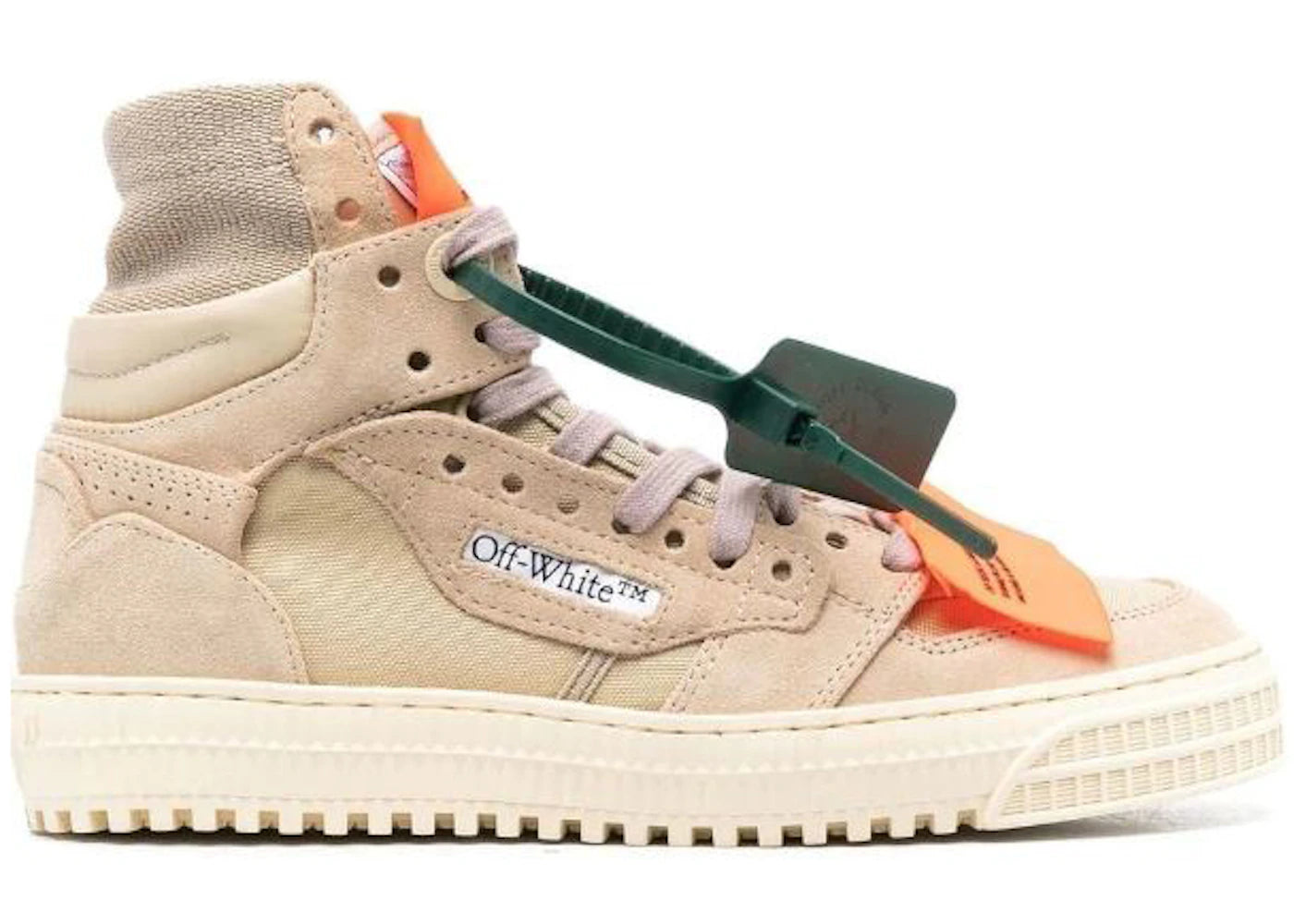 OFF-WHITE 3.0 Off Court High-Top Sneakers Beige Nude Suede (Women's)