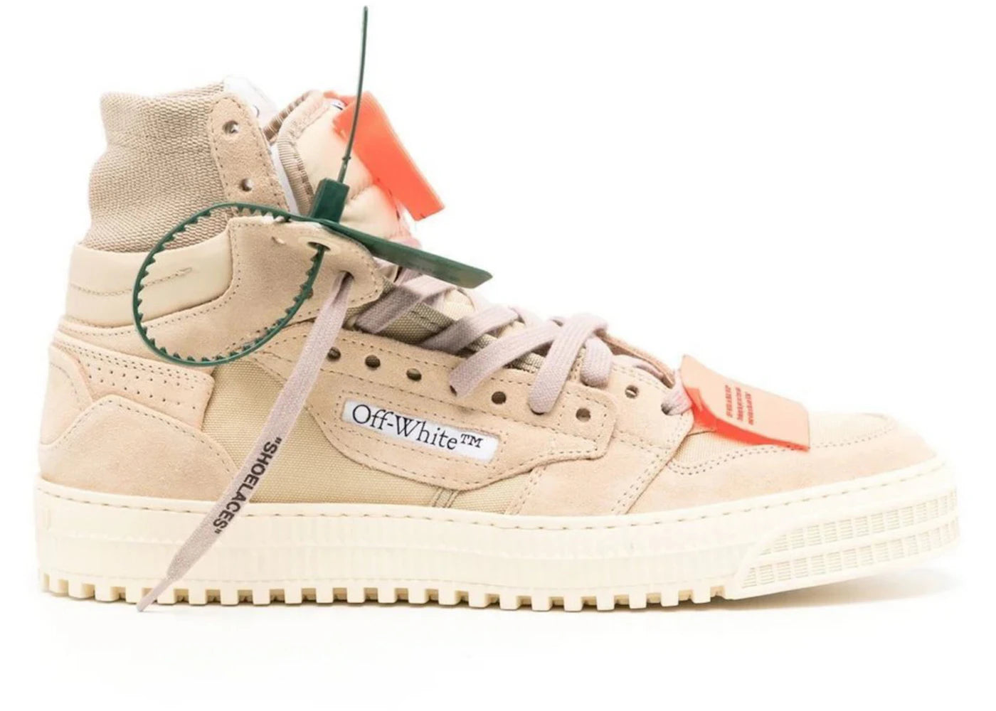 OFF-WHITE 3.0 Off Court High-Top Sneakers Sand Suede