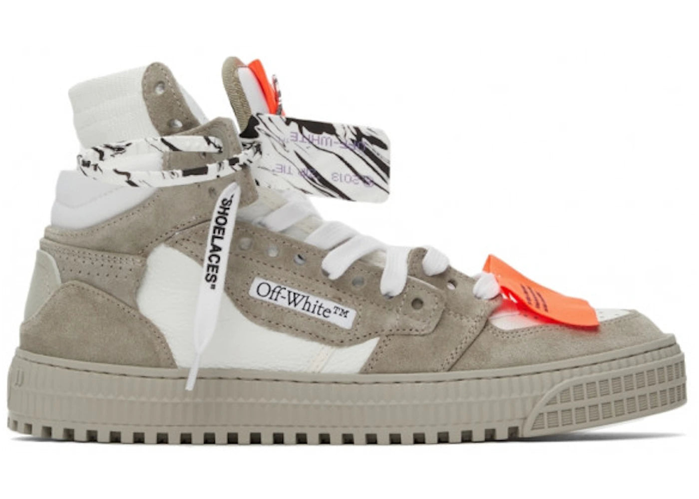 OFF-WHITE 3.0 Off Court High-Top Sneakers White Beige Suede (Women's)