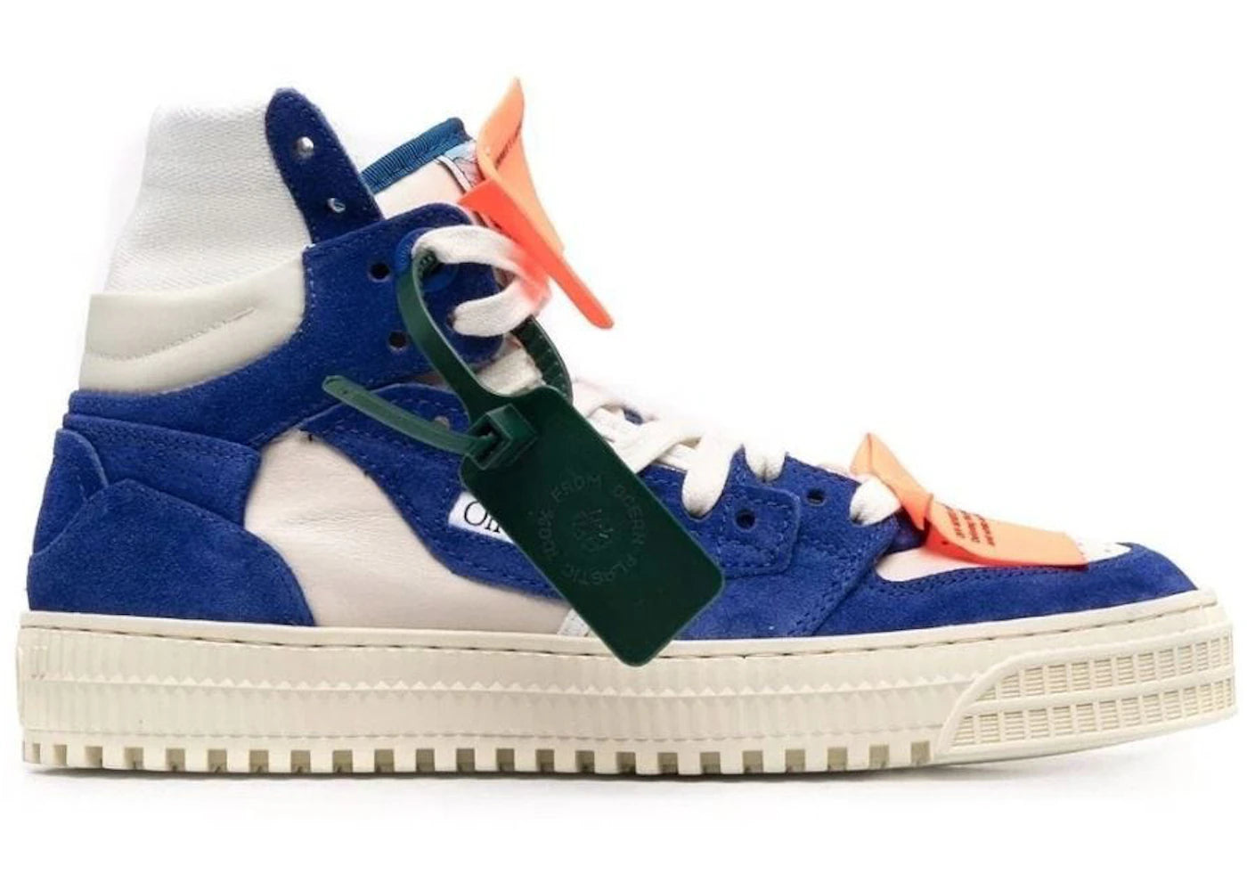 OFF-WHITE 3.0 Off Court High-Top Sneakers White Blue Suede (Women's)