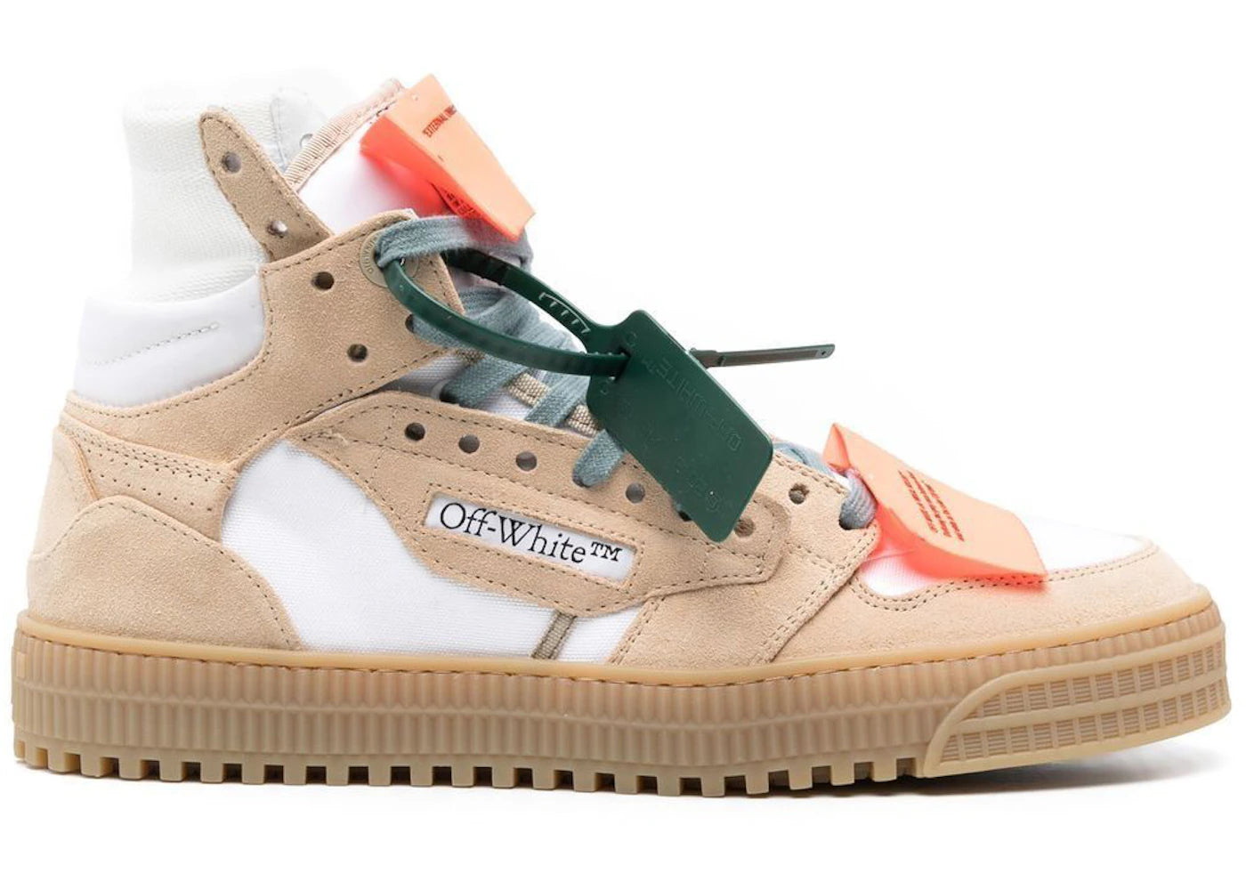 OFF-WHITE 3.0 Off Court High-Top Sneakers White Sand Suede