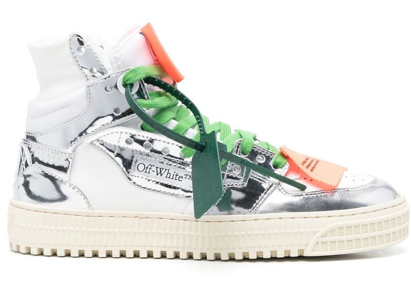 OFF-WHITE 3.0 Off Court High-Top Sneakers White Silver (Women's)