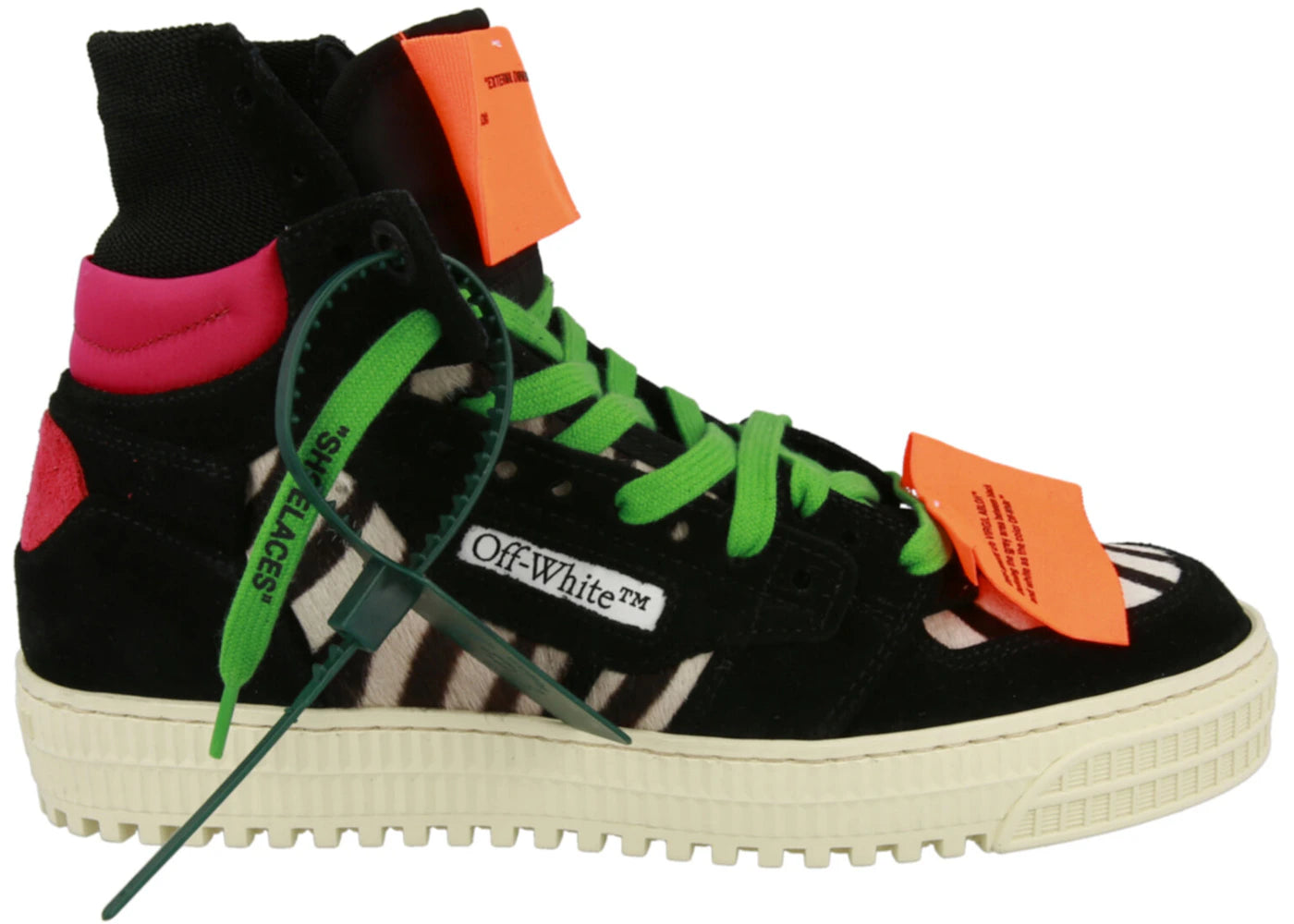 OFF-WHITE 3.0 Off Court High-Top Sneakers Zebra Black