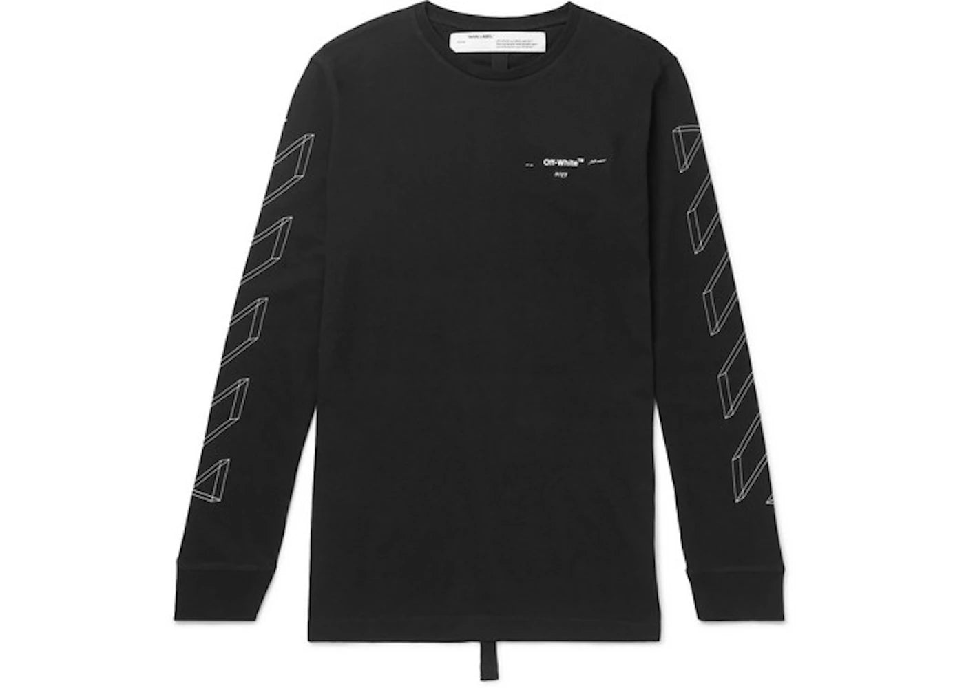 OFF-WHITE 3D Marker Diag L/S T-shirt Black/White