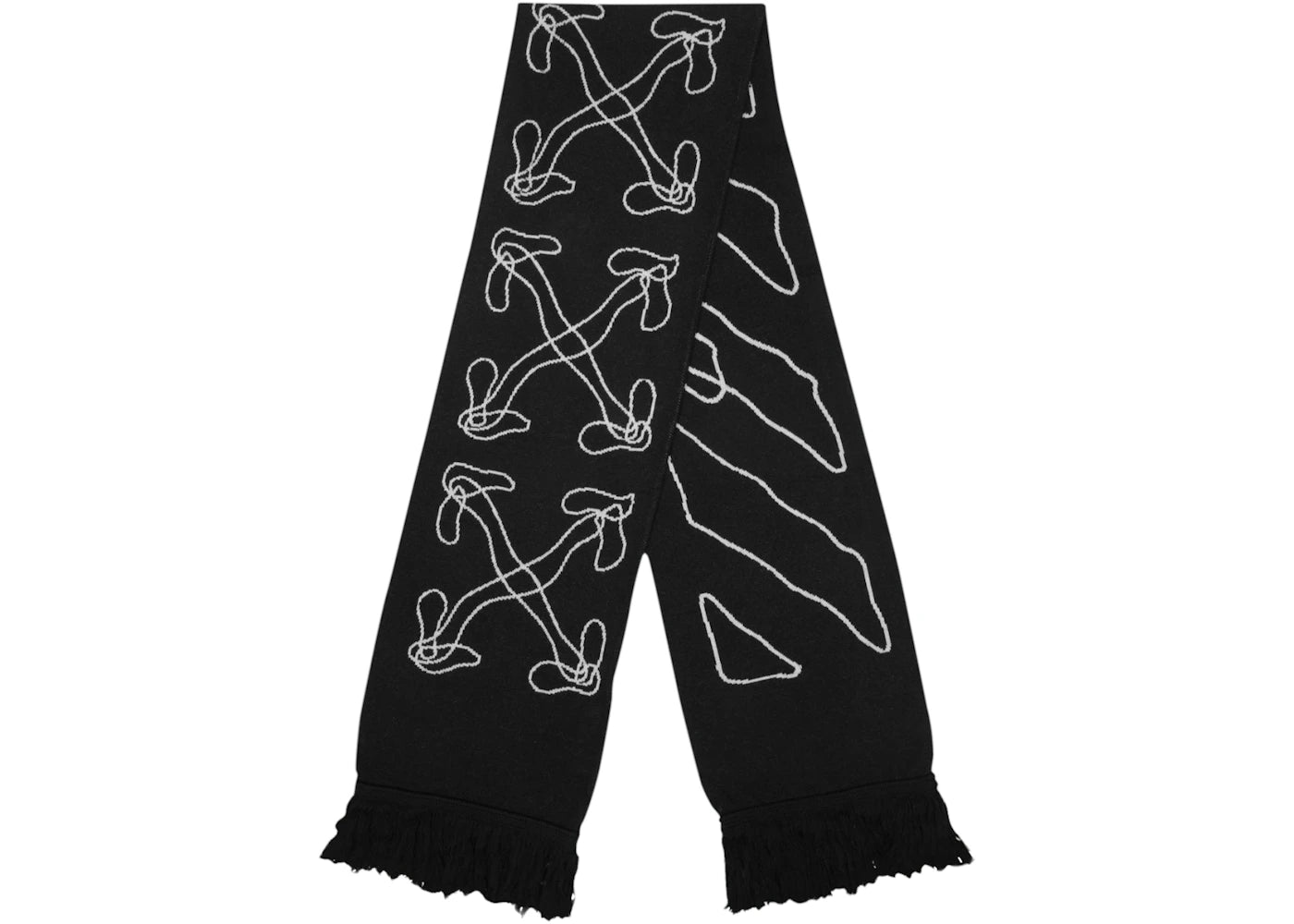 OFF-WHITE Abstract Arrow Scarf Black/White