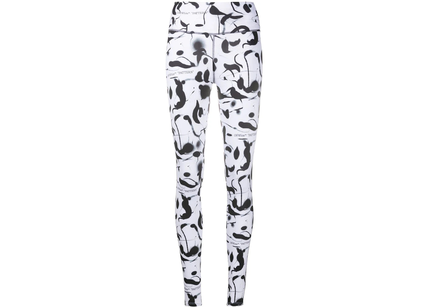 OFF-WHITE Abstract Print Performance Leggings Black/White