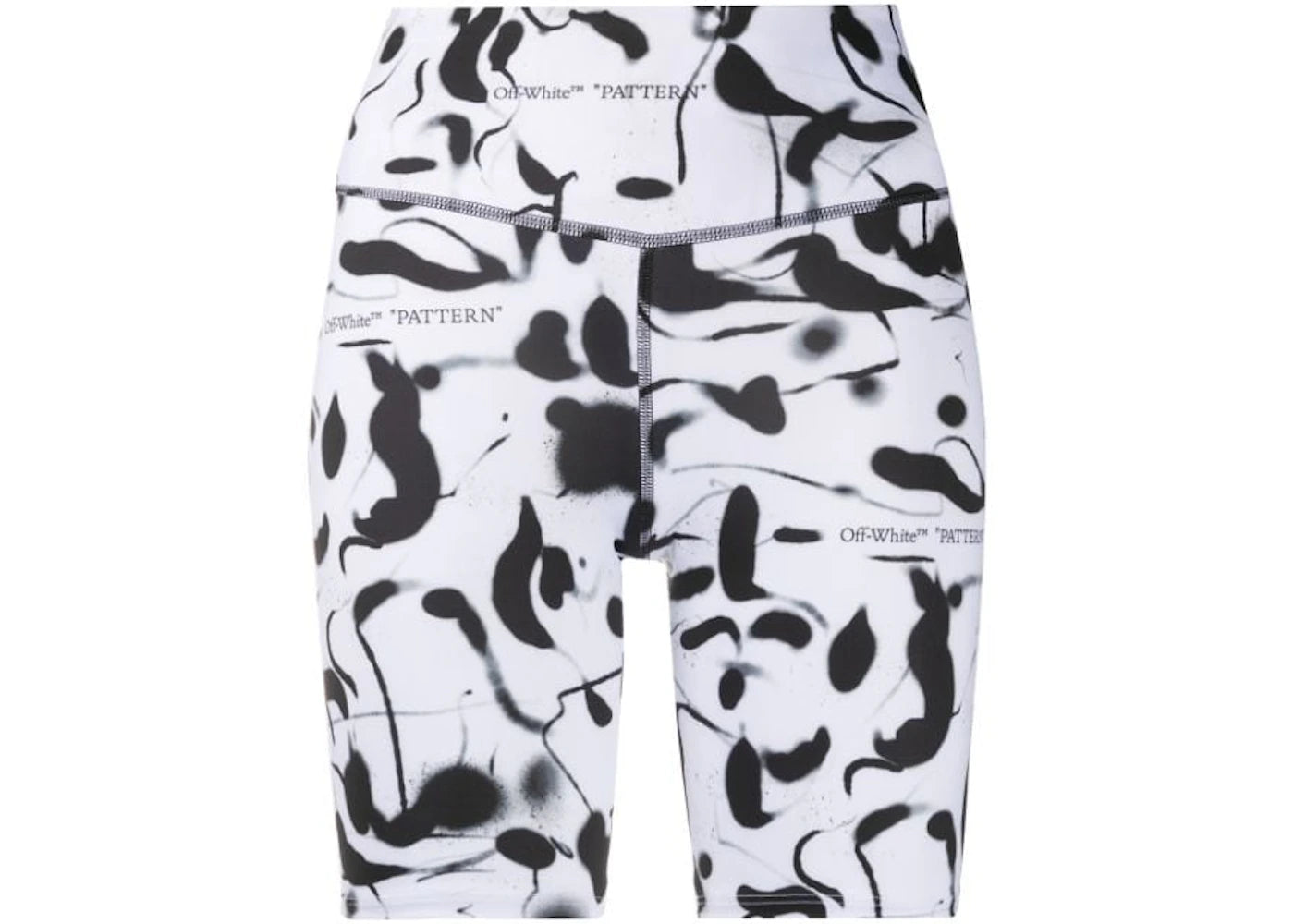 OFF-WHITE Abstract Print Performance Shorts Black/White