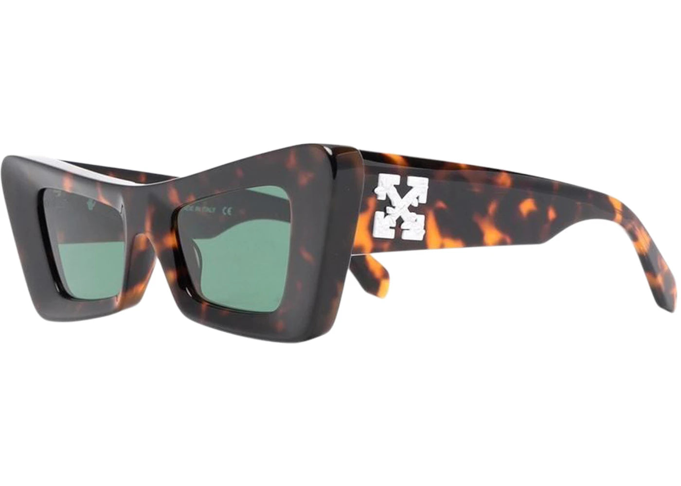 OFF-WHITE Accra Cat-Eye Sunglasses Tortoiseshell/Green