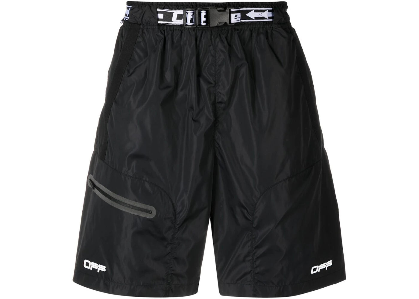 OFF-WHITE Active Cargo Shorts Black/White