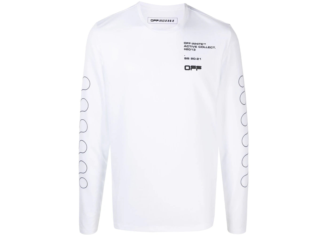 OFF-WHITE Active Diag L/S T-shirt White/Black