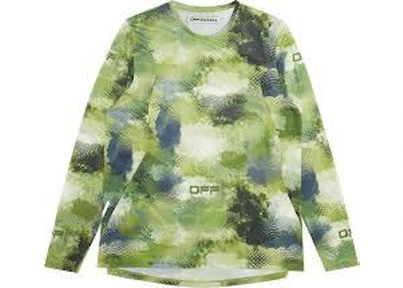 OFF-WHITE Active L/S AOP Tee Green