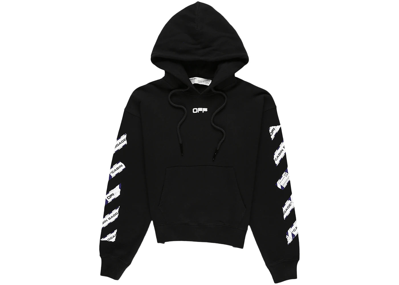 OFF-WHITE Airport Tape Arrows Diag Over Hoodie Black/Multicolor