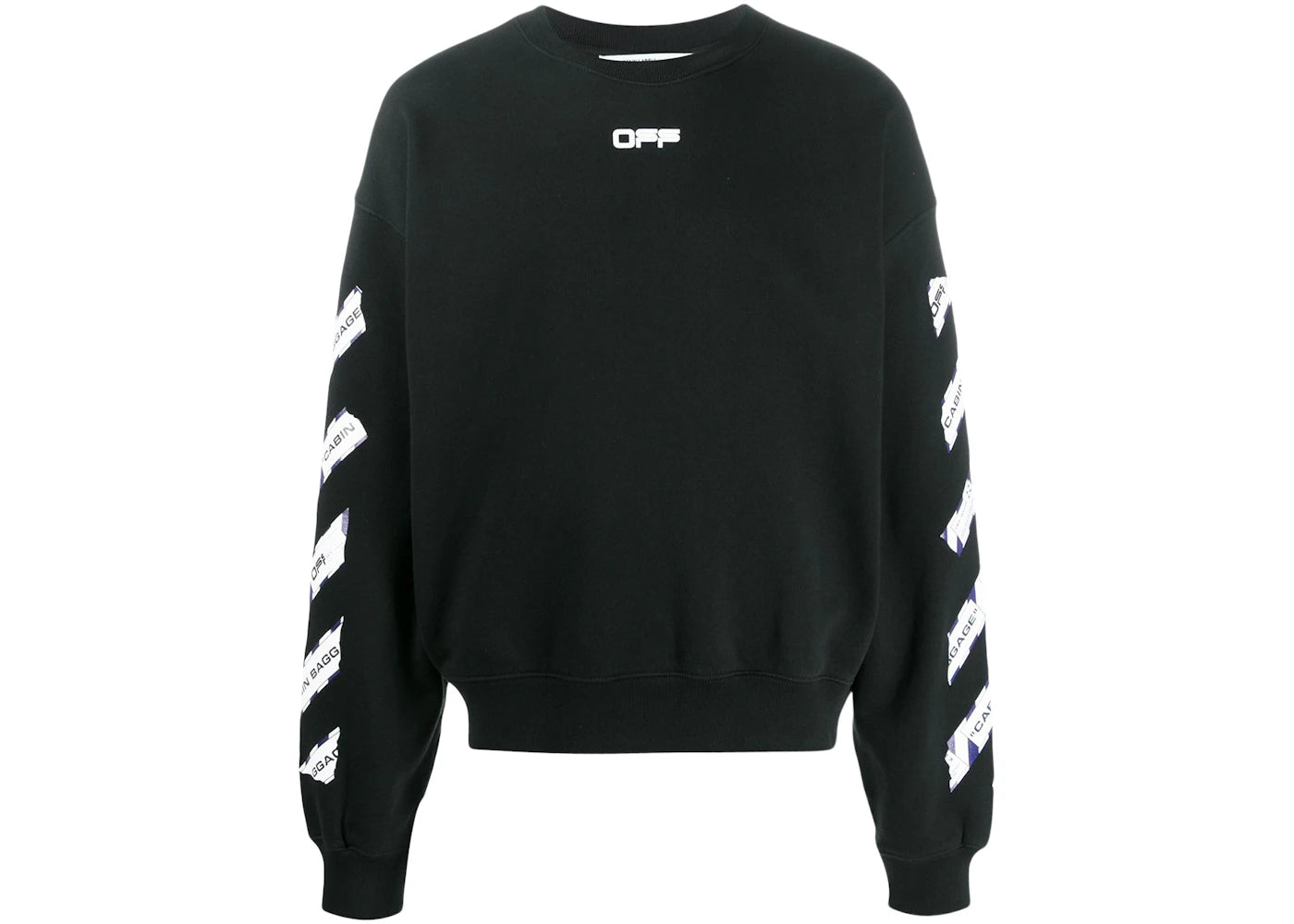 OFF-WHITE Airport Tape Arrows Diag Sweatshirt Black