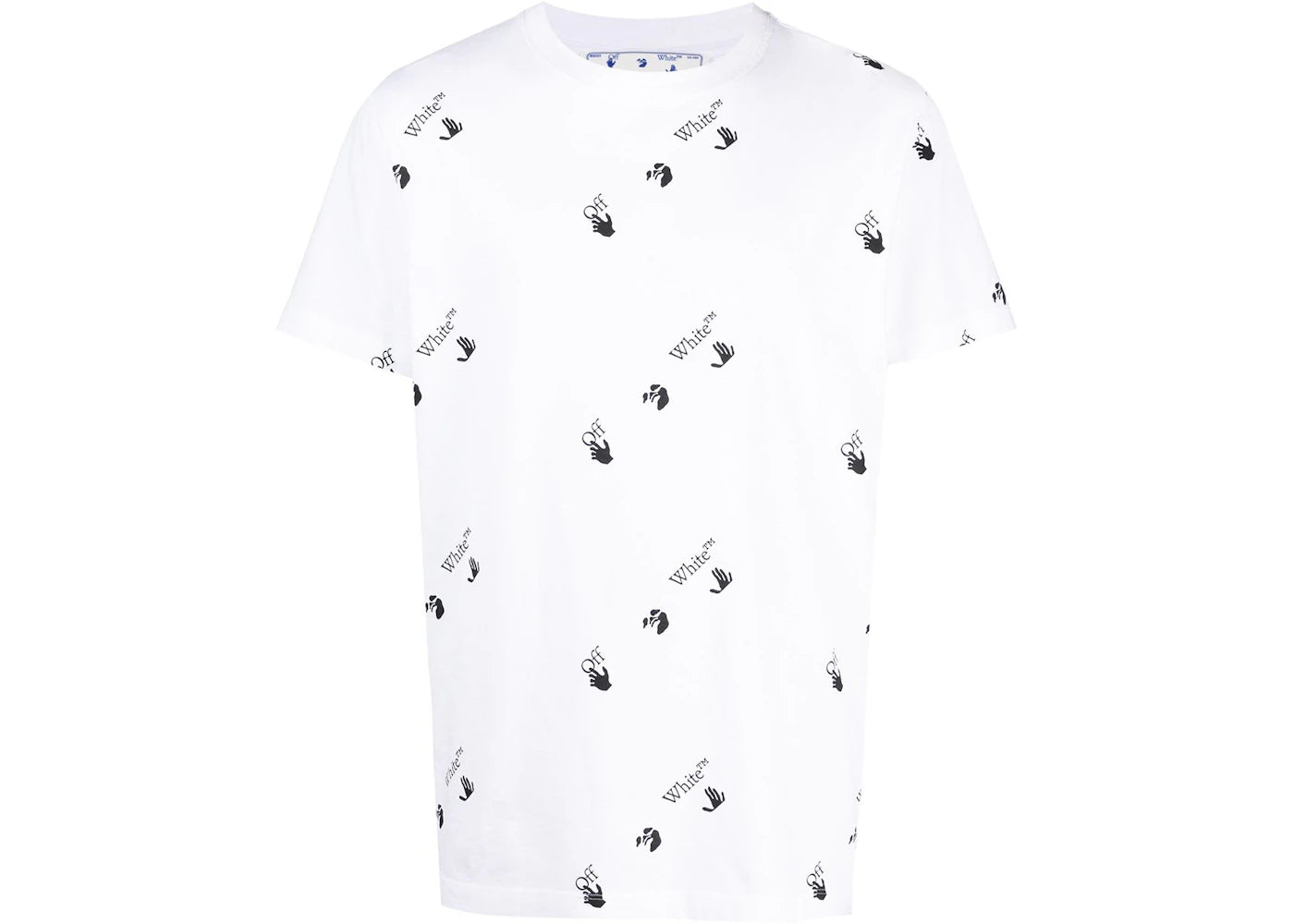 OFF-WHITE All Over Logo Print T-Shirt White Black