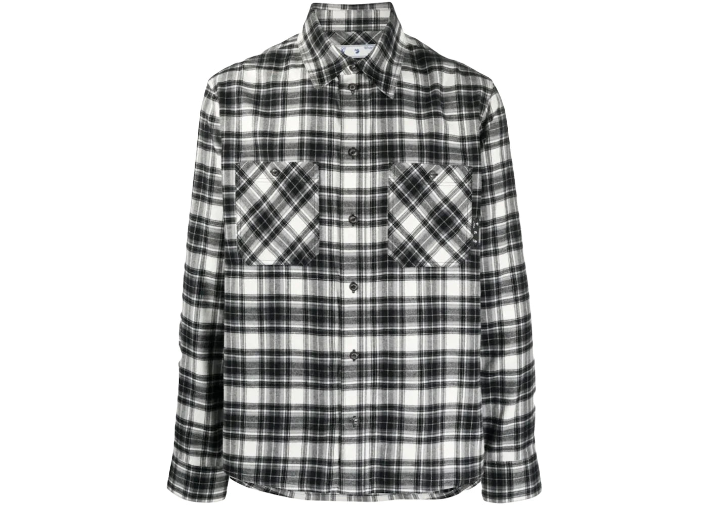 OFF-WHITE Allover Check Flannel Arrow Shirt Black/White