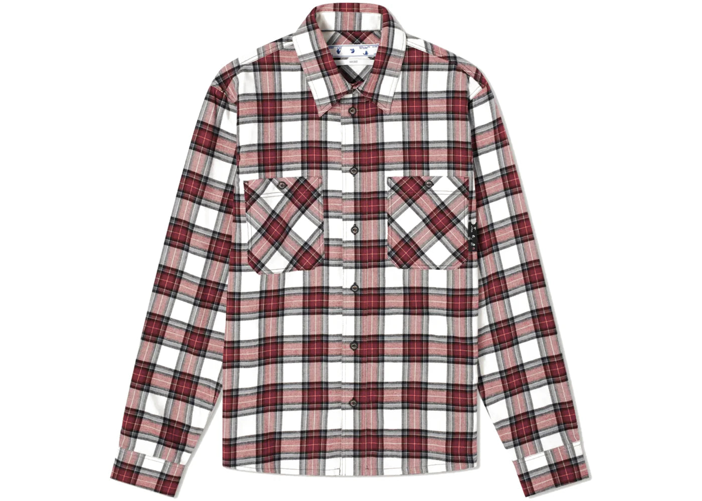 OFF-WHITE Allover Check Flannel Arrow Shirt Red