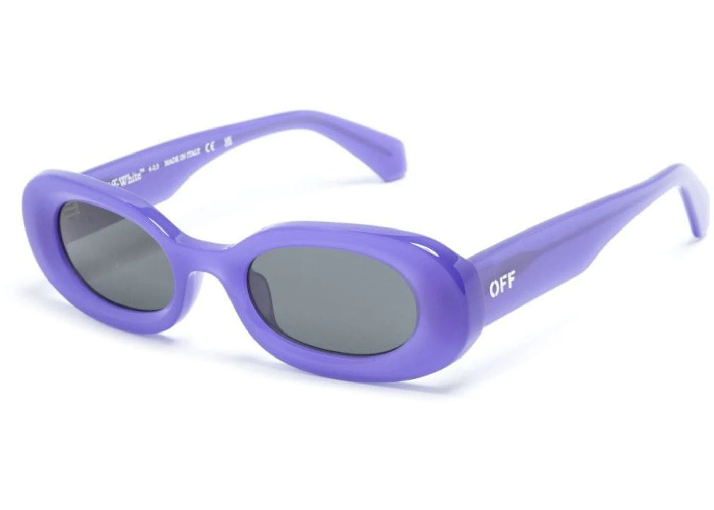 OFF-WHITE Amalfi Oval Sunglasses Purple/Grey (OERI087F23PLA0013707)