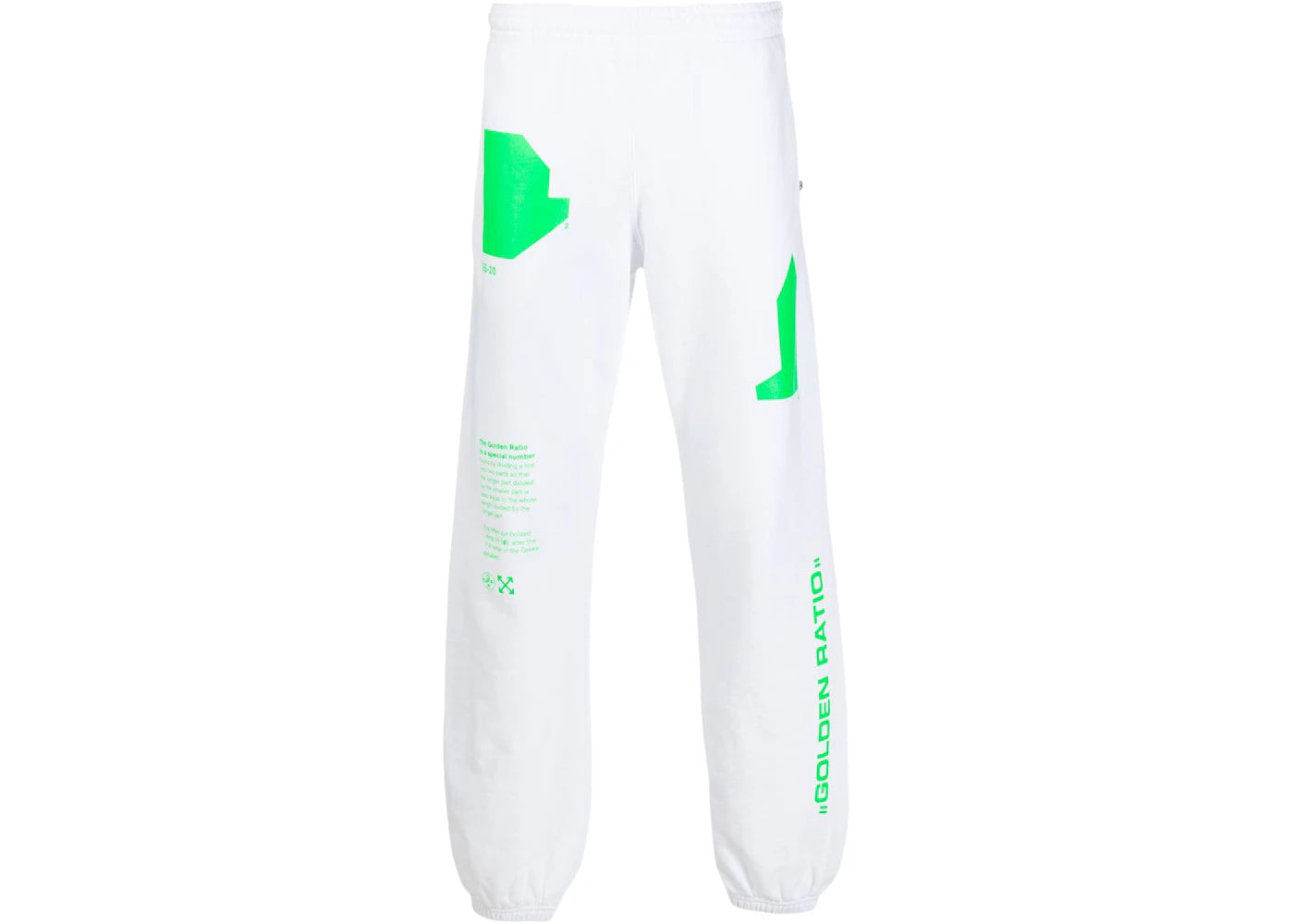 OFF-WHITE Arch Shapes Sweatpants White/Brilliant Green